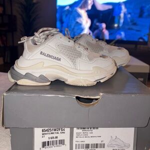 Balenciaga Kids Chunky Sneakers – White (Size 10 Toddler)